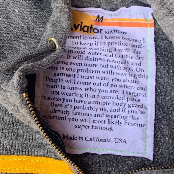 Aviator Nation 5 Stripe Zip Hoodie - Picture 4 of 13